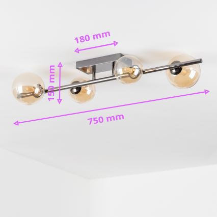 Brilagi - LED Żyrandol natynkowy MILLA 4xG9/3W/230V chrom błyszczący/złoty
