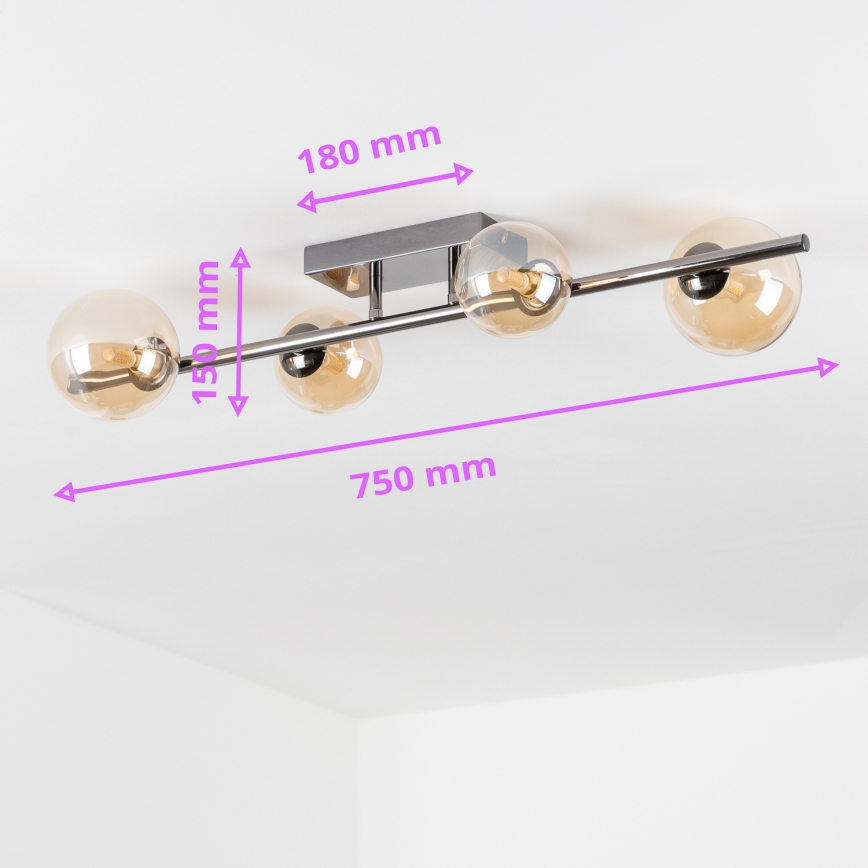 Brilagi - LED Żyrandol natynkowy MILLA 4xG9/3W/230V chrom błyszczący/złoty