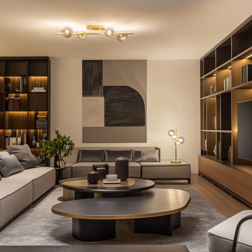 Brilagi - LED Żyrandol natynkowy MILLA 4xG9/3W/230V złoty/dymny