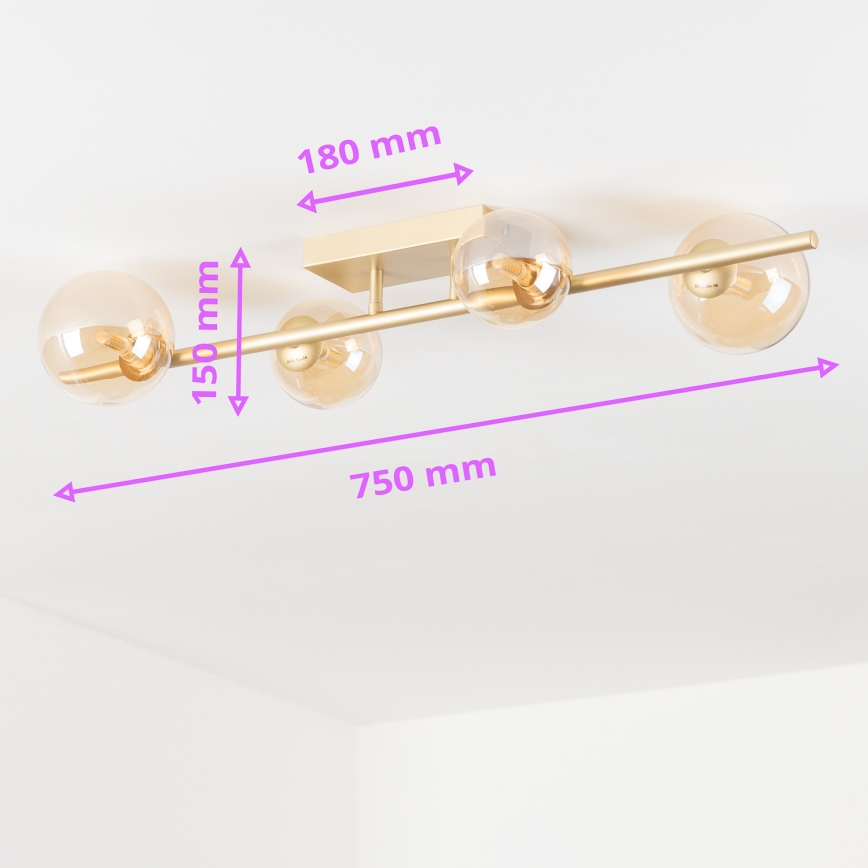Brilagi - LED Żyrandol natynkowy MILLA 4xG9/3W/230V złoty