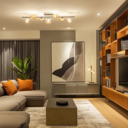 Brilagi - LED Żyrandol natynkowy MILLA 7xG9/3W/230V chrom błyszczący/złoty