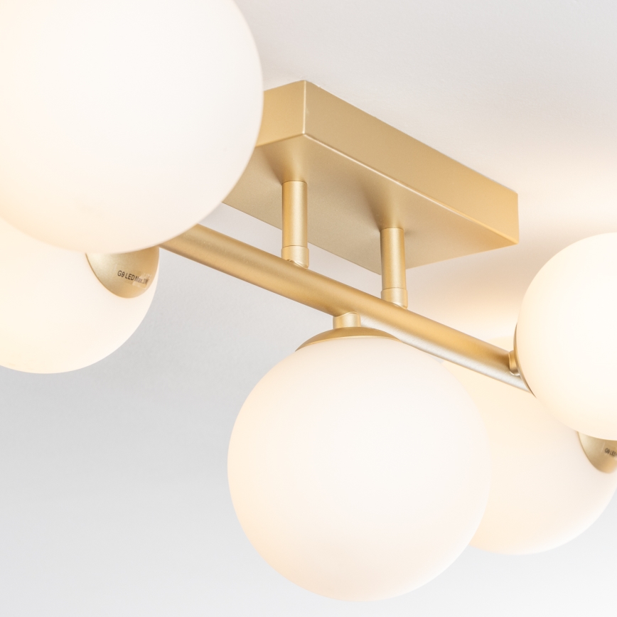 Brilagi - LED Żyrandol natynkowy MILLA 7xG9/3W/230V złoty/biały