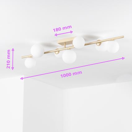 Brilagi - LED Żyrandol natynkowy MILLA 7xG9/3W/230V złoty/biały