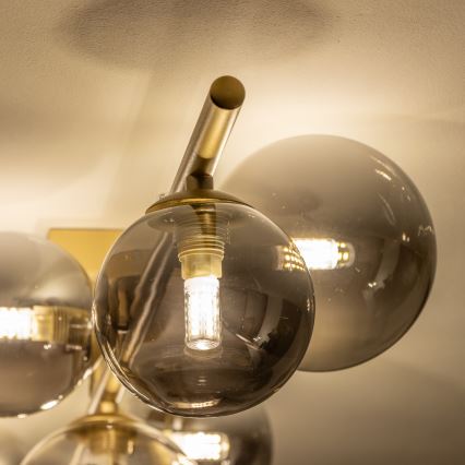 Brilagi - LED Żyrandol natynkowy MILLA 7xG9/3W/230V złoty/dymny