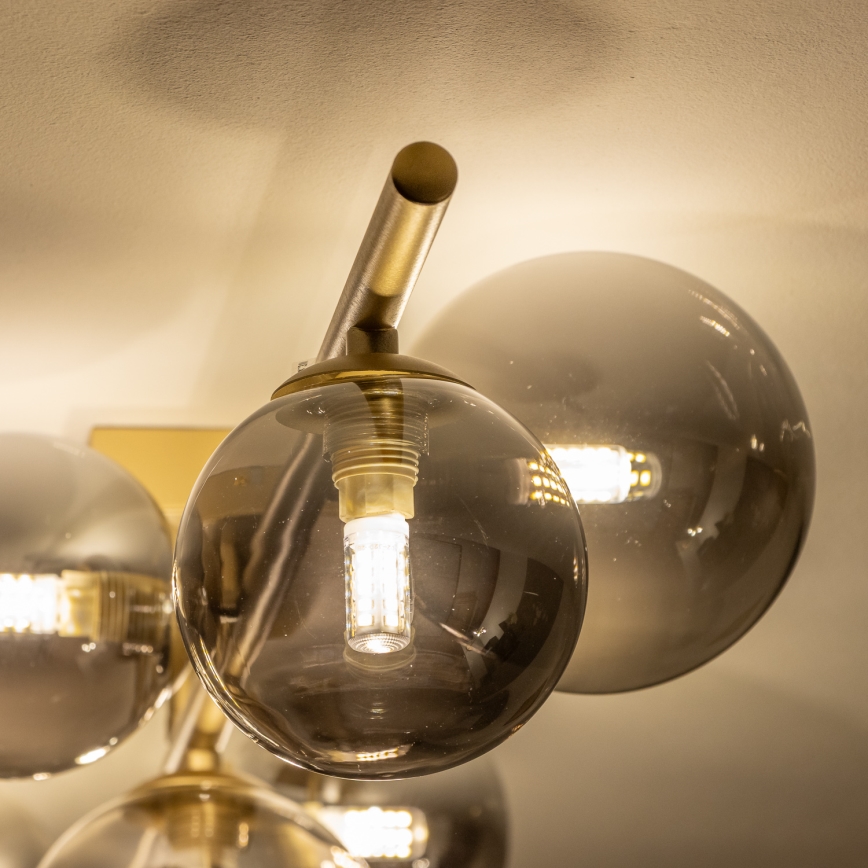 Brilagi - LED Żyrandol natynkowy MILLA 7xG9/3W/230V złoty/dymny