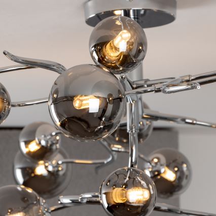 Brilagi - LED Żyrandol natynkowy MISTEL 15xG9/3W/230V chrom błyszczący/dym