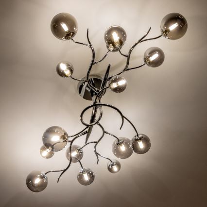 Brilagi - LED Żyrandol natynkowy MISTEL 15xG9/3W/230V chrom błyszczący/dym