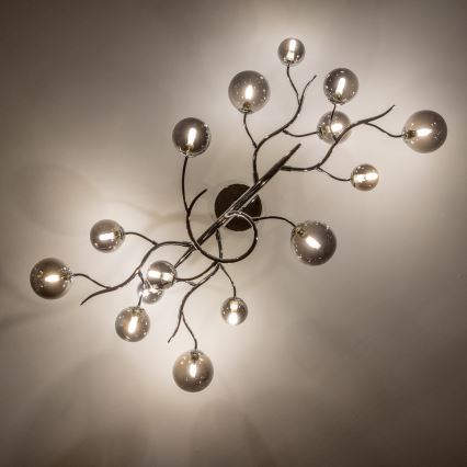 Brilagi - LED Żyrandol natynkowy MISTEL 15xG9/3W/230V chrom błyszczący/dym