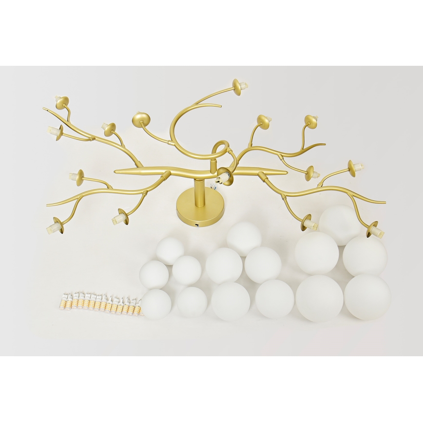 Brilagi - LED Żyrandol natynkowy MISTEL 15xG9/3W/230V złoty/biały