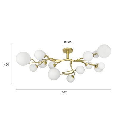 Brilagi - LED Żyrandol natynkowy MISTEL 15xG9/3W/230V złoty/biały