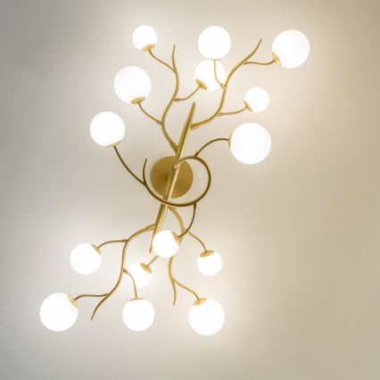 Brilagi - LED Żyrandol natynkowy MISTEL 15xG9/3W/230V złoty/biały