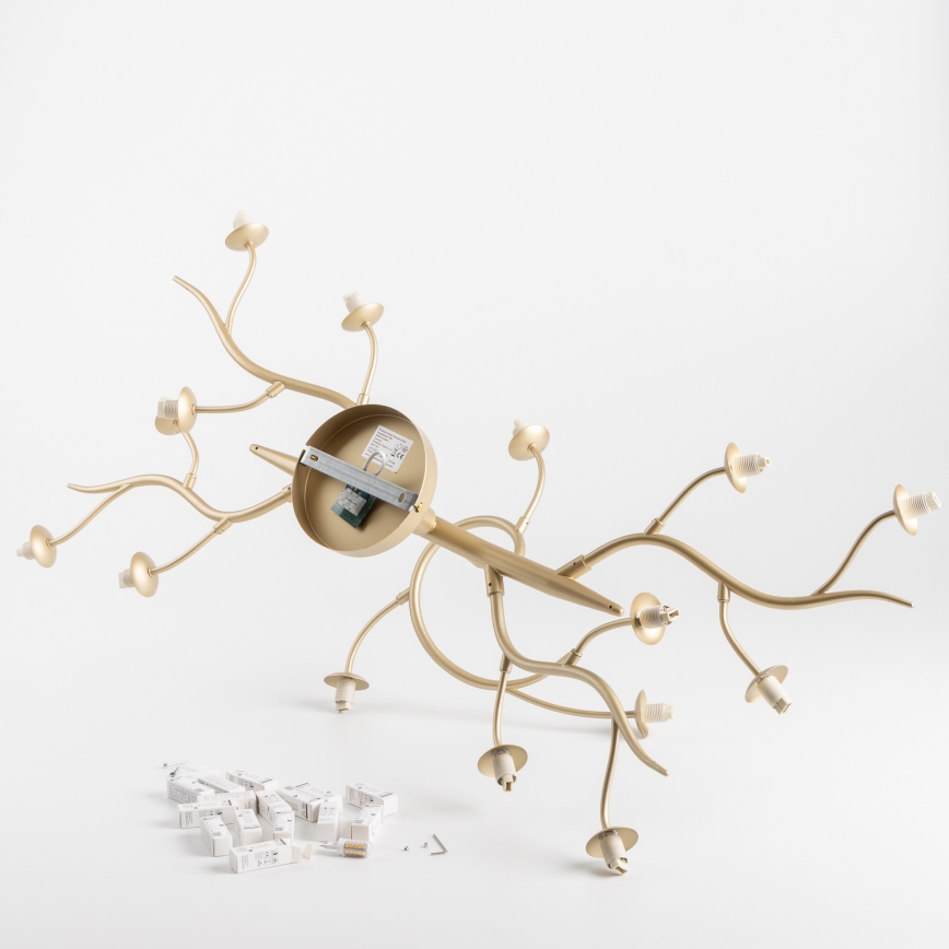 Brilagi - LED Żyrandol natynkowy MISTEL 15xG9/3W/230V zlłoty