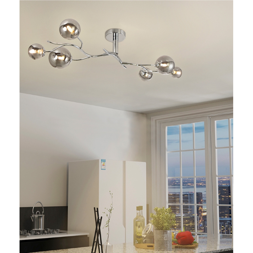 Brilagi - LED Żyrandol natynkowy MISTEL 6xG9/3W/230V chrom błyszczący/dym