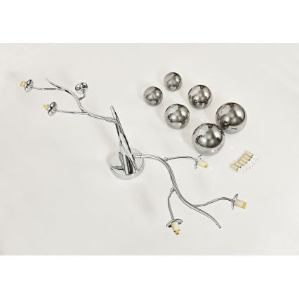 Brilagi - LED Żyrandol natynkowy MISTEL 6xG9/3W/230V chrom błyszczący/dym