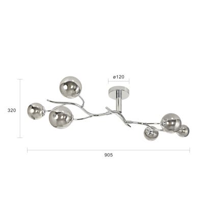 Brilagi - LED Żyrandol natynkowy MISTEL 6xG9/3W/230V chrom błyszczący/dym
