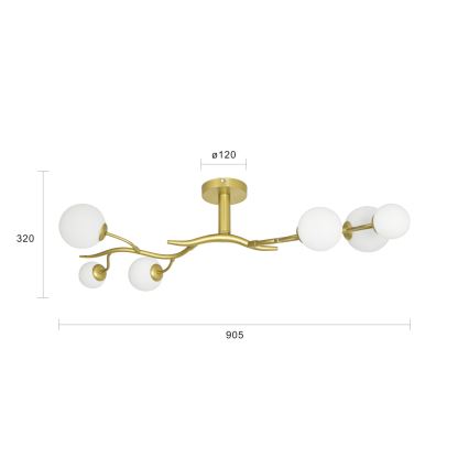 Brilagi - LED Żyrandol natynkowy MISTEL 6xG9/3W/230V zl./biały