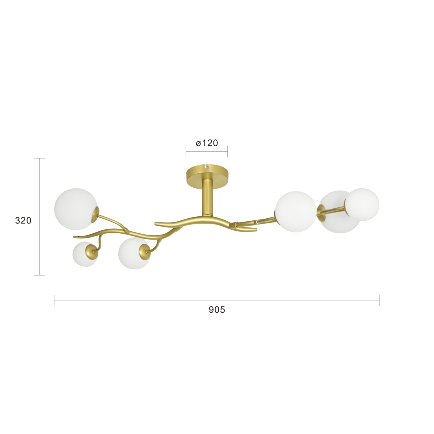 Brilagi - LED Żyrandol natynkowy MISTEL 6xG9/3W/230V zl./biały
