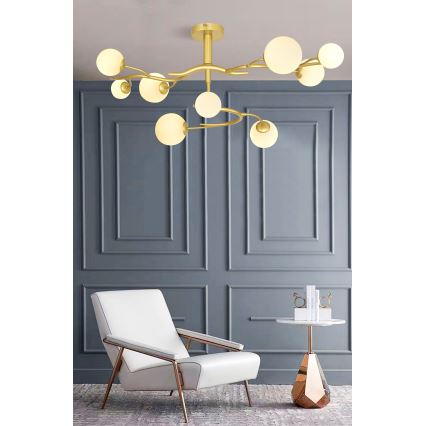Brilagi - LED Żyrandol natynkowy MISTEL 9xG9/3W/230V złoty/biały