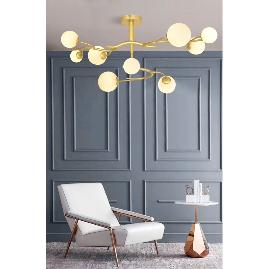 Brilagi - LED Żyrandol natynkowy MISTEL 9xG9/3W/230V złoty/biały