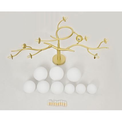 Brilagi - LED Żyrandol natynkowy MISTEL 9xG9/3W/230V złoty/biały