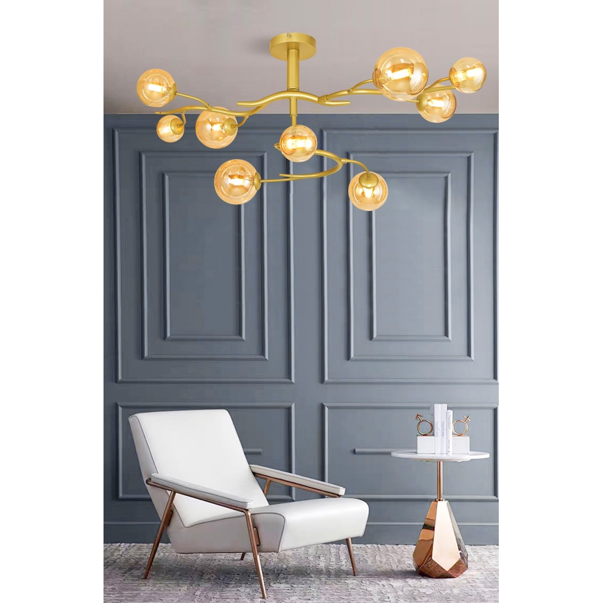 Brilagi - LED Żyrandol natynkowy MISTEL 9xG9/3W/230V złoty