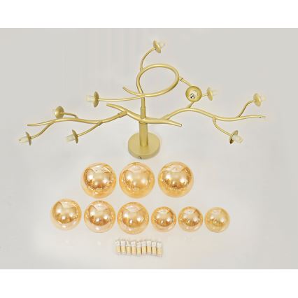 Brilagi - LED Żyrandol natynkowy MISTEL 9xG9/3W/230V złoty