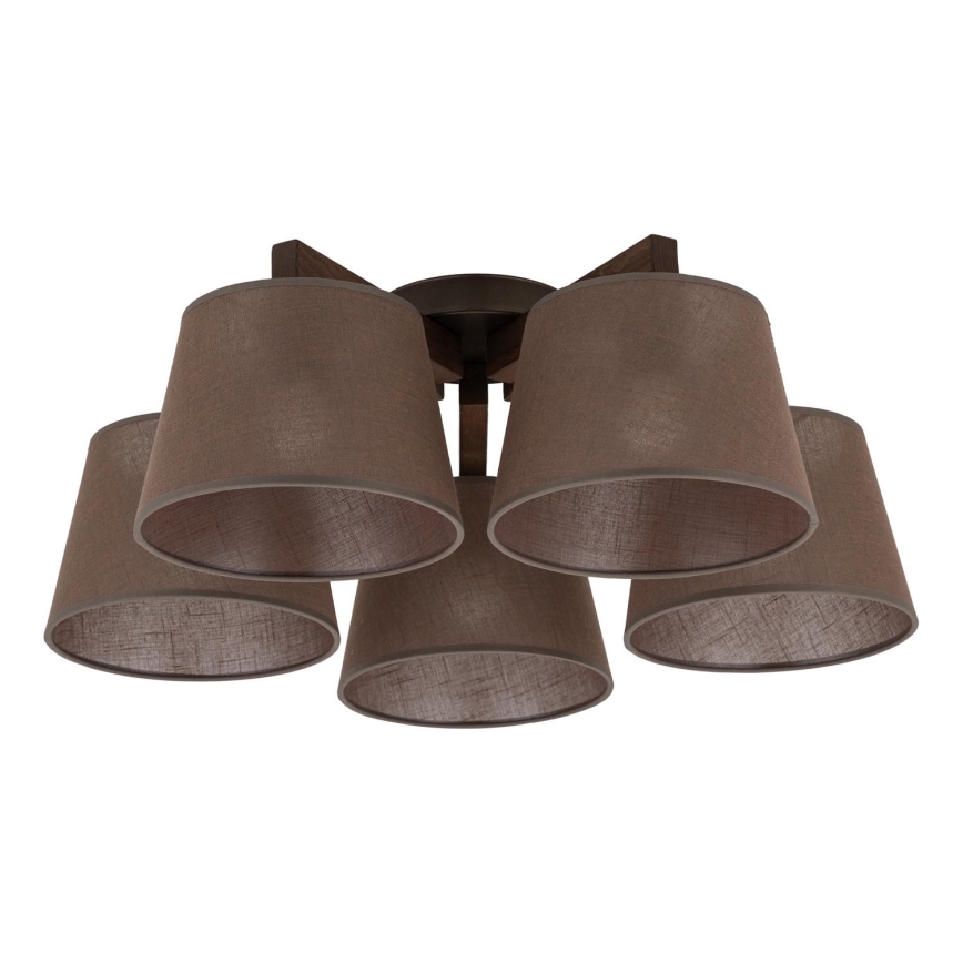 BRILAGI - LED Żyrandol przysufitowy LATTE 5xE27/15W/230V sosna/brązowy