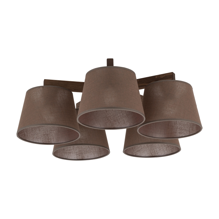 BRILAGI - LED Żyrandol przysufitowy LATTE 5xE27/15W/230V sosna/brązowy