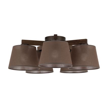 BRILAGI - LED Żyrandol przysufitowy LATTE 5xE27/15W/230V sosna/brązowy