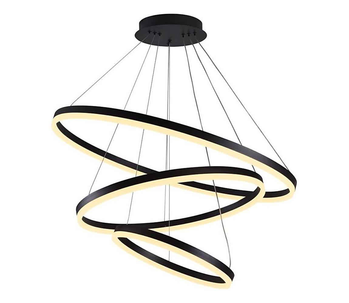Brilagi -LED Żyrandol ściemnialny na lince CIRCLE LED/125W/230V 3000-6500K czarny+pilot
