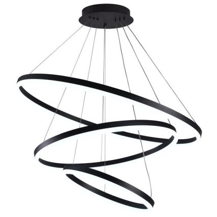 Brilagi - LED Żyrandol ściemnialny na lince CIRCLE LED/125W/230V 3000-6500K czarny + zdalne sterowanie