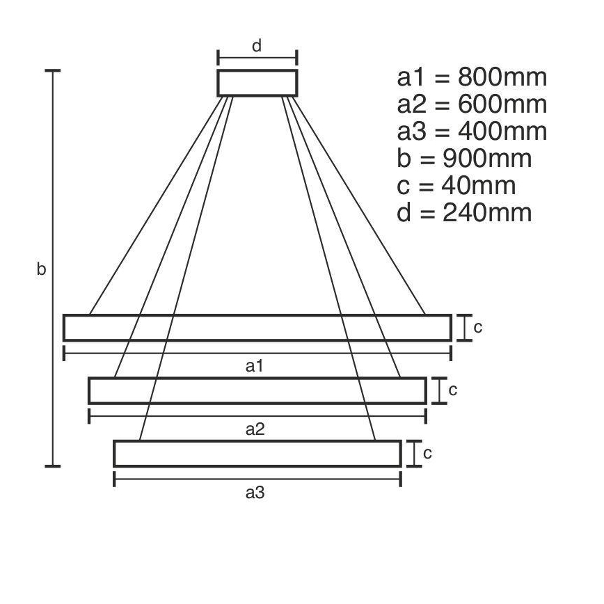 Brilagi - LED Żyrandol ściemnialny na lince CIRCLE LED/125W/230V 3000-6500K czarny + zdalne sterowanie