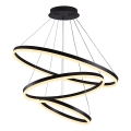 Brilagi - LED Żyrandol ściemnialny na lince CIRCLE LED/125W/230V 3000-6500K czarny + zdalne sterowanie