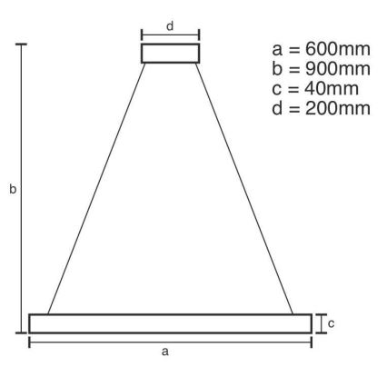 Brilagi - LED Żyrandol ściemnialny na lince CIRCLE LED/42W/230V 3000-6500K + pilot zdalnego sterowania