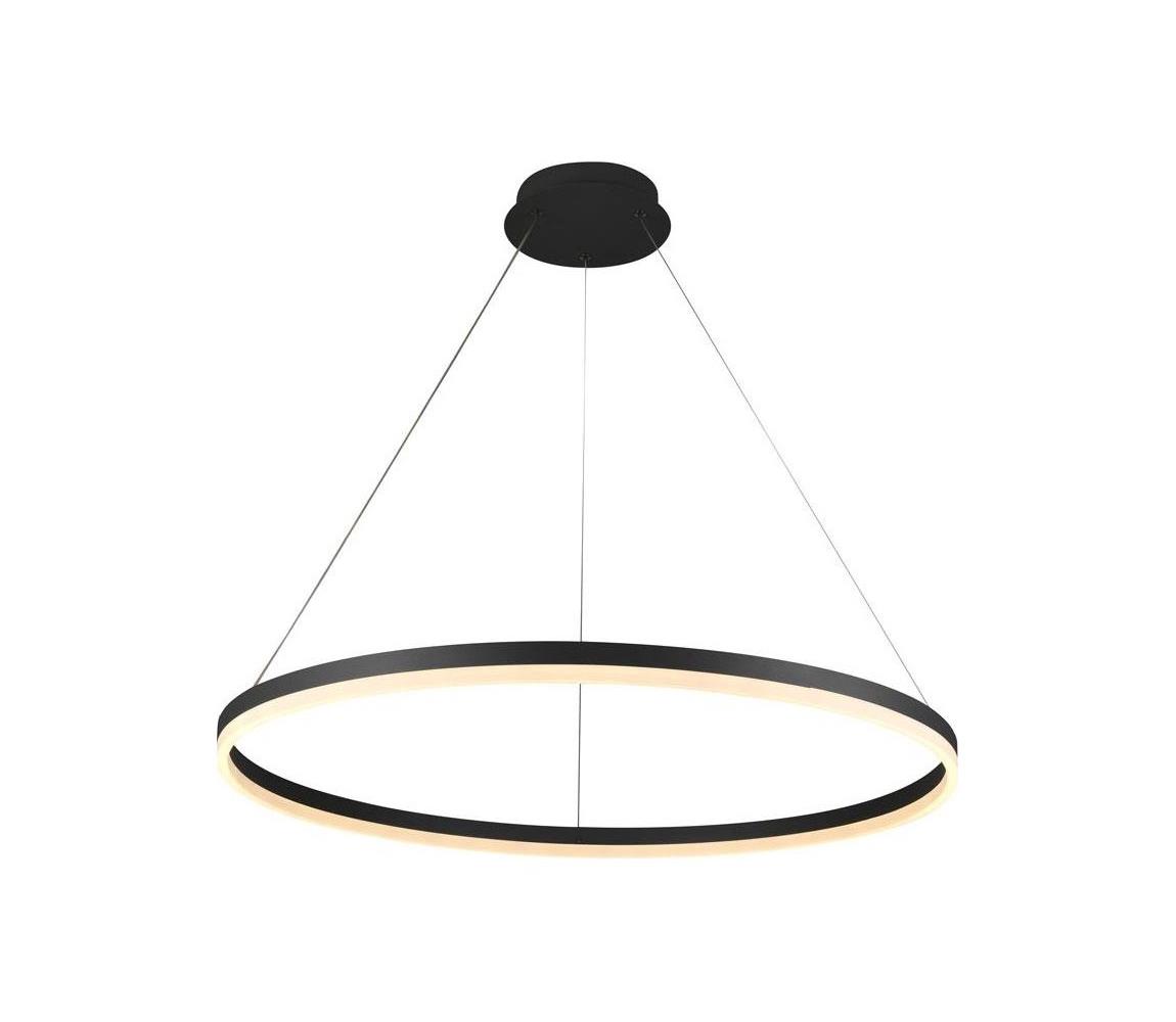 Brilagi - LED Żyrandol ściemnialny na lince CIRCLE LED/55W/230V 3000-6500K czarny+pilot