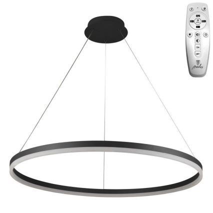 Brilagi - LED Żyrandol ściemnialny na lince CIRCLE LED/55W/230V 3000-6500K czarny + zdalne sterowanie