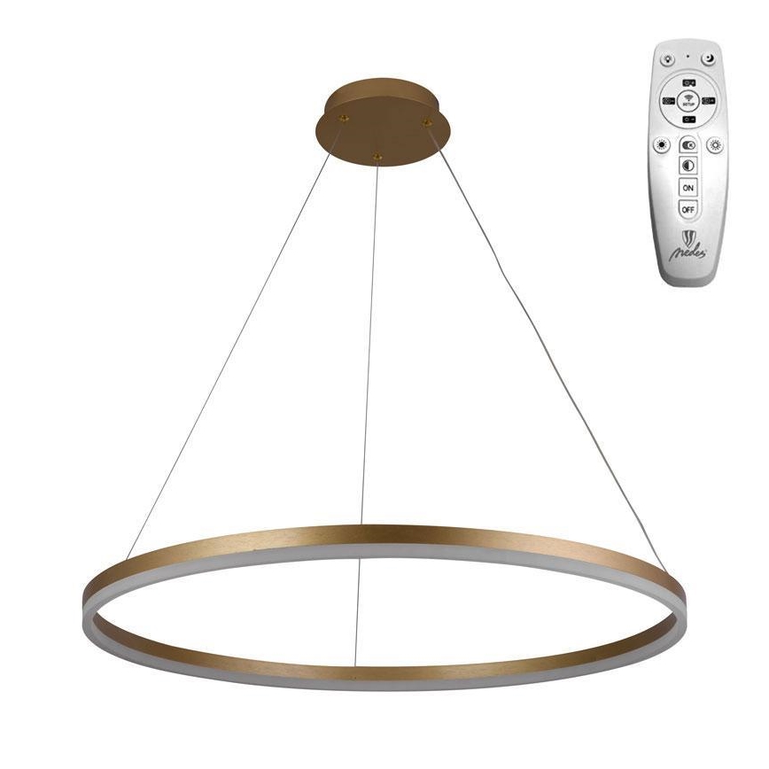 Brilagi - LED Żyrandol ściemnialny na lince CIRCLE LED/55W/230V 3000-6500K złoty + zdalne sterowanie