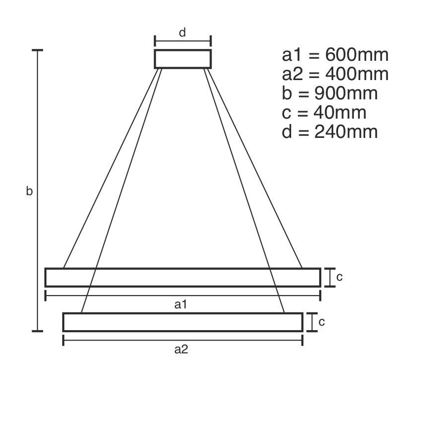 Brilagi - LED Żyrandol ściemnialny na lince CIRCLE LED/70W/230V 3000-6500K czarny + zdalne sterowanie