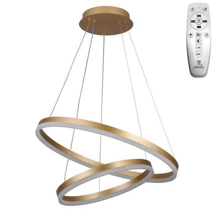Brilagi - LED Żyrandol ściemnialny na lince CIRCLE LED/70W/230V 3000-6500K złoty + zdalne sterowanie