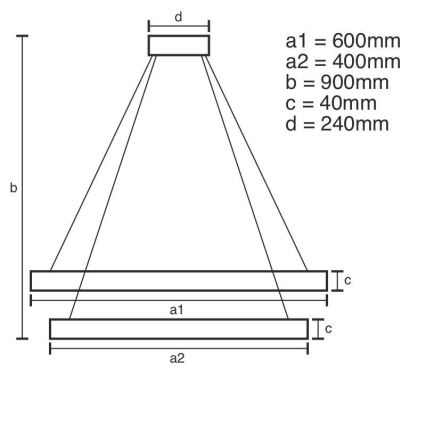 Brilagi - LED Żyrandol ściemnialny na lince CIRCLE LED/70W/230V 3000-6500K złoty + zdalne sterowanie
