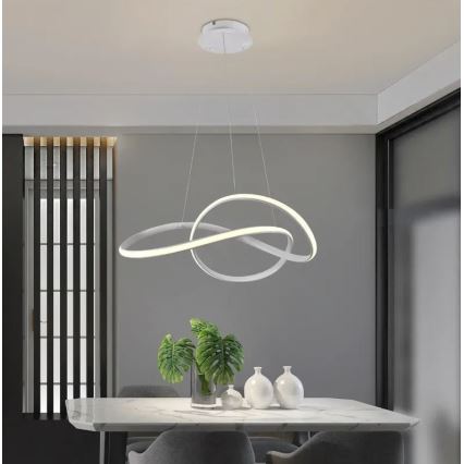 Brilagi - LED Żyrandol ściemnialny na lince COSMOWAVE LED/70W/230V 3000-6500K biały + pilot zdalnego sterowania
