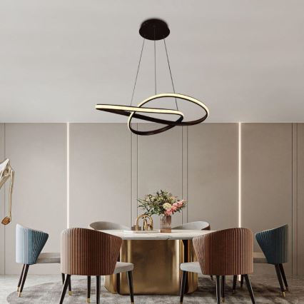 Brilagi - LED Żyrandol ściemnialny na lince COSMOWAVE LED/70W/230V 3000-6500K brązowy + pilot zdalnego sterowania