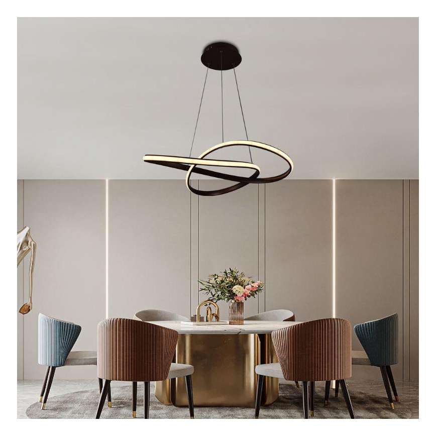 Brilagi - LED Żyrandol ściemnialny na lince COSMOWAVE LED/70W/230V 3000-6500K brązowy + pilot zdalnego sterowania