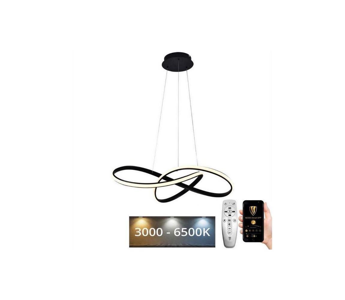 Brilagi - LED Żyrandol ściemnialny na lince COSMOWAVE LED/70W/230V czarny + pilot