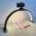 Brilagi - Łukowa ściemnialna lampa stołowa LED z uchwytem RADIO LED/25W/24/230V 3000/4000/6500K czarna