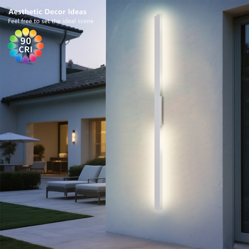 Brilagi - LED zewnętrzny kinkiet LUNA LED/30W/230V 3000K IP65 150 cm biały CRI 90
