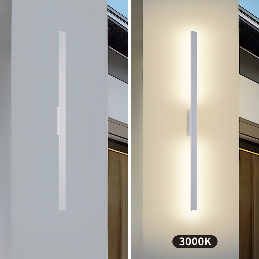 Brilagi - zewnętrzny kinkiet LUNA LED/24W/230V 3000K IP65 100 cm biały CRI 90