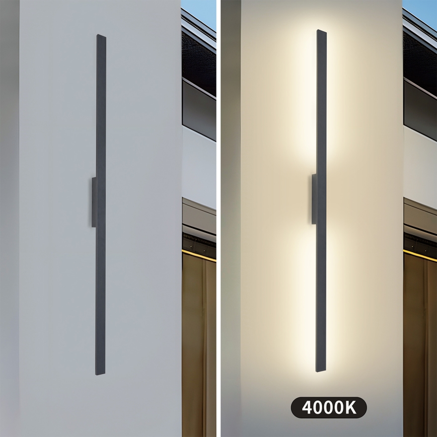 Brilagi - LED zewnętrzny kinkiet LUNA LED/30W/230V 4000K IP65 150 cm antracyt CRI 90