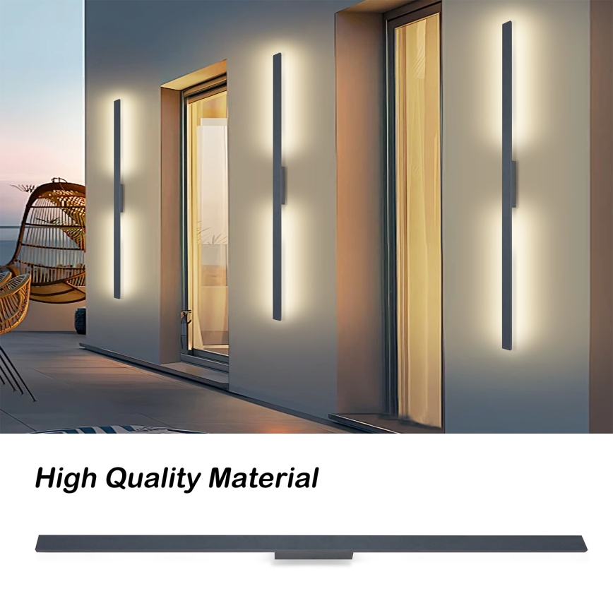 Brilagi - LED zewnętrzny kinkiet LUNA LED/30W/230V 4000K IP65 150 cm antracyt CRI 90