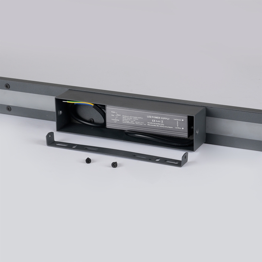 Brilagi - LED zewnętrzny kinkiet LUNA LED/30W/230V 4000K IP65 150 cm antracyt CRI 90